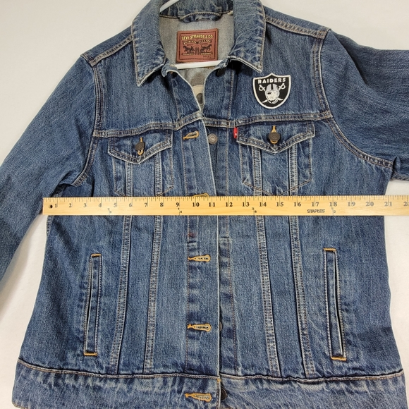 Levi’s Raiders Oakland Vegas Denim Jacket XL - Picture 4 of 16